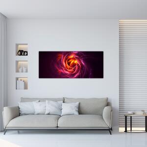 Tabloul cu abstracțiune modernă care luminează (120x50 cm)