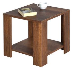 Masuta Cafea Laterala Adore New Line, Maro - Natur - Stejar, 50x48x50 cm