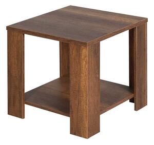 Masuta Cafea Laterala Adore New Line, Maro - Natur - Stejar, 50x48x50 cm
