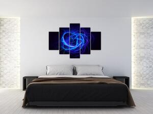 Tabloul cu ghem albastru abstract (150x105 cm)