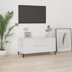 Comodă TV, alb, 102x44,5x50 cm, lemn prelucrat