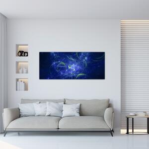 Tablou - abstracție albastră (120x50 cm)