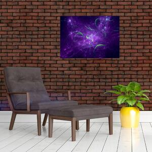 Tablou -abstracție violetă (70x50 cm)