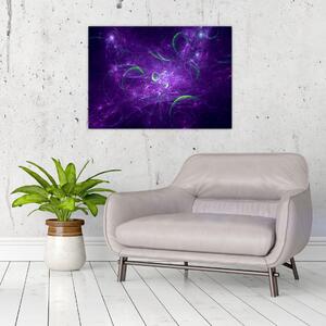 Tablou -abstracție violetă (70x50 cm)