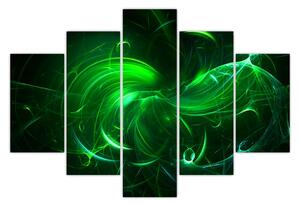 Tablou - abstracție verde (150x105 cm)