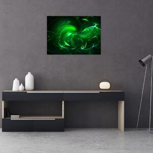 Tablou - abstracție verde (70x50 cm)