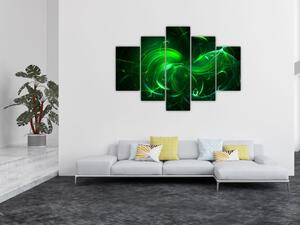Tablou - abstracție verde (150x105 cm)