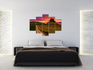 Tablou cu câmp și cerul colorat (150x105 cm)