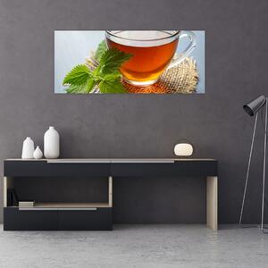 Tablou cu ceașca cu ceai (120x50 cm)