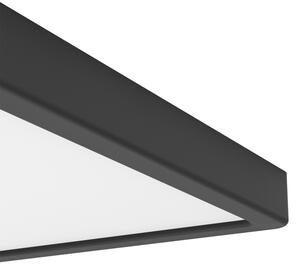 Eglo 901375 - FUEVA-Z Lampă de tavan LED RGBW dimabilă, sticlă fumurie, LED/13,5W/230V, 29,5cm, IP44, neagră