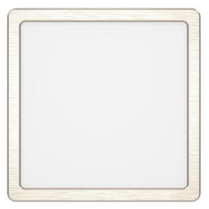 Eglo FUEVA-Z 901383-LED Plafonieră LED RGBW reglabilă cu sticlă fumurie, LED/10,5W/230V 22x22cm IP44 crom