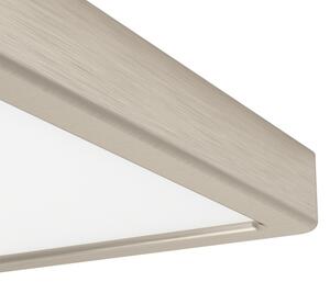 Eglo FUEVA-Z 901383-LED Plafonieră LED RGBW reglabilă cu sticlă fumurie, LED/10,5W/230V 22x22cm IP44 crom