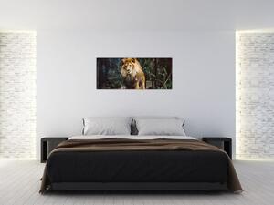 Tablou cu leu în natură (120x50 cm)