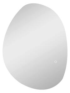 HOMCOM Oglindă de Baie LED cu Comutator Tactil Inteligent și Intensitate Reglabilă, 80x5x60 cm, Argintiu | Aosom Romania