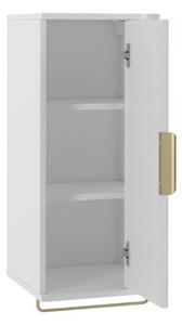 Z0ND0 Set mobilier baie Mekona I (Negru mat + Marmură Negru + auriu) (cu sifon). 1103873