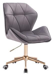 HR212K Scaun Grafit Catifea Bază Aurie