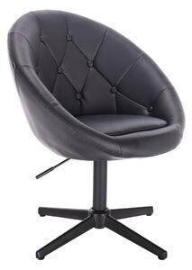 HC8516CROSS Scaun Negru cu Bază Neagră