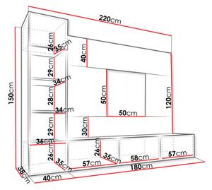 Mobilier living Coprea II (Alb + Marmură Alb) . 1104550