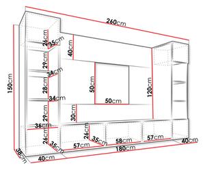 Mobilier living Coprea I (Negru + Marmură negru) . 1104549