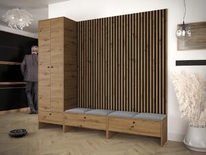 Z0ND0 Mobilier hol Esmaldos VI (Stejar artisan + Negru + Gri) . 1104723