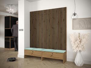 Z0ND0 Mobilier hol Esmaldos V (Stejar artisan + Negru + verde deschis) . 1104711