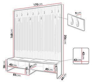 Mobilier hol Esmaldos V (Stejar artisan + Negru) . 1104717