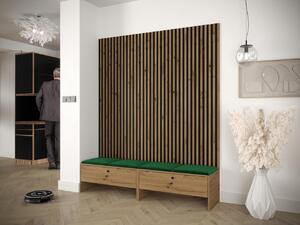Z0ND0 Mobilier hol Esmaldos V (Stejar artisan + Negru + Verde) . 1104716
