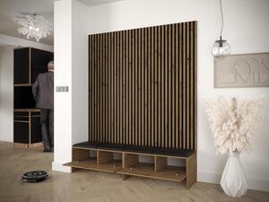 Mobilier hol Esmaldos V (Stejar artisan + Negru) . 1104717