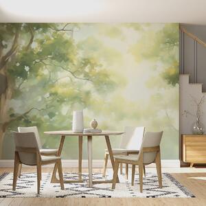 Tapet Pictură abstractă reprezentând ramuri de copac, Fototapet Natură, w05588 : Uwalls.ro