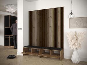 Mobilier hol Esmaldos V (Stejar artisan + Negru) . 1104717