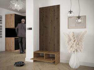 Mobilier hol Esmaldos VII (Stejar artisan + Negru) . 1104730