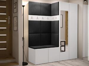 Z0ND0 Mobilier hol Tovenaz XII (Alb + Negru) (cu oglindă). 1104810