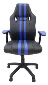 Scaun birou S-112, albastru + negru