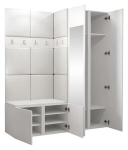 Mobilier hol Tovenaz XII (Alb + albastru) (cu oglindă). 1104805