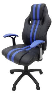 Scaun birou S-112, albastru + negru