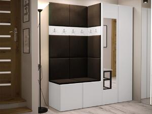 Z0ND0 Mobilier hol Tovenaz XII (Alb + maro) (cu oglindă). 1104835