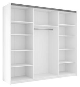 Dulap de haine cu uși culisante Artaman 250 (Alb) (cu oglindă). 1105686