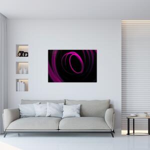 Tablou - linii violete (90x60 cm)