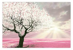 Tabloul copacului roz (90x60 cm)