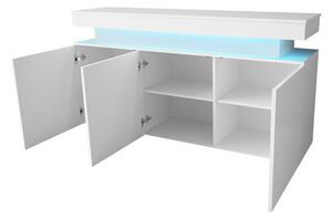 Set mobilier living Lesteralo I (Negru + lucios negru) (cu iluminat LED). 1105960