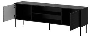 Set mobilier living Hermano II (Negru + Nuc warnia) . 1105958
