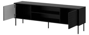 Set mobilier living Hermano II (Negru + Nuc warnia) . 1105958