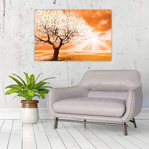 Tabloul cu pomul portocaliu (90x60 cm)