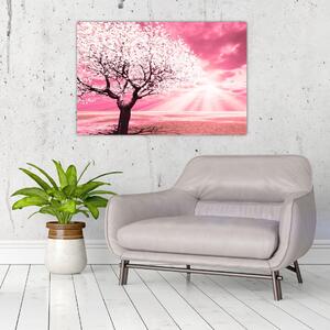 Tabloul cu pomul roz (90x60 cm)