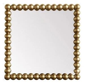 Oglindă decorativa de perete, forma patrata, Auriu