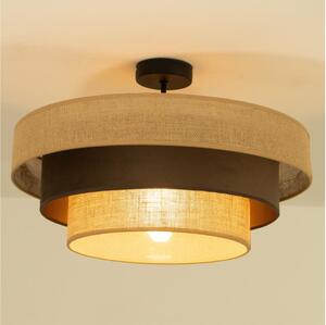 Lustră aplicată WENTA 1xE27/60W/230V, diam. 50 cm, iută/maro