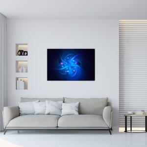Tabloul modern cu abstracțiune albastră (90x60 cm)