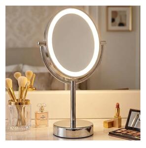 Eglo 201598 - Oglindă cosmetică cu iluminare LED, 4W, alimentare 4xAA, IP65, crom lucios