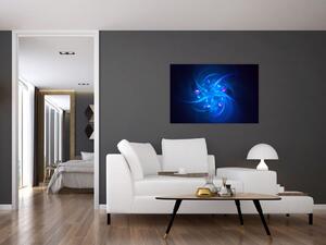 Tabloul modern cu abstracțiune albastră (90x60 cm)