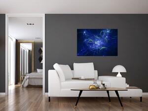 Tablou - abstracție albastră (90x60 cm)